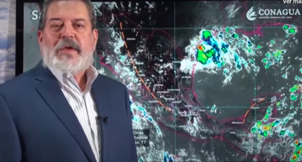 Precipitaciones en la Península de Yucatán por la llegada de la Onda Tropical No. 18