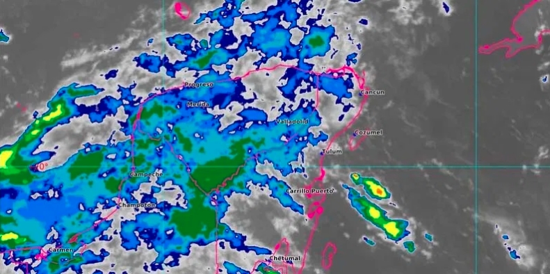 Pronostican posibles lluvias para la Península de Yucatán