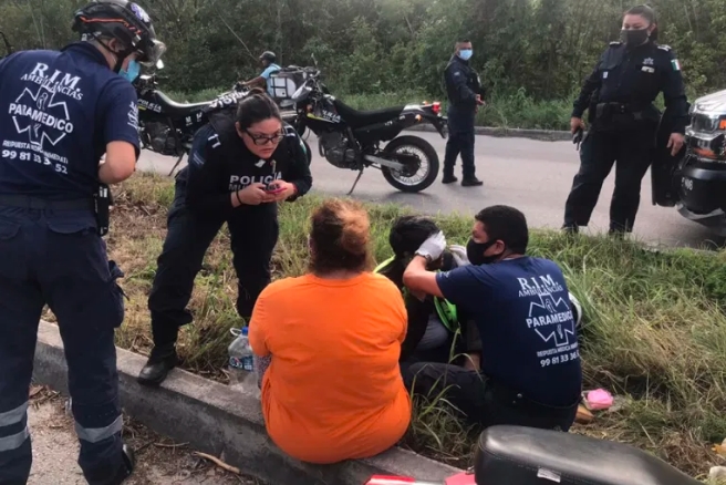 Motociclista atropella a presunto ladrón en la SM 259