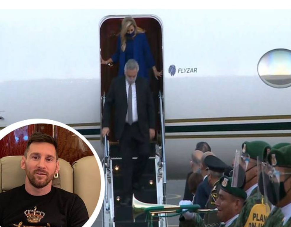 En el lujoso avión de Lionel Messi fue donde viajo el presidente de Argentina a México