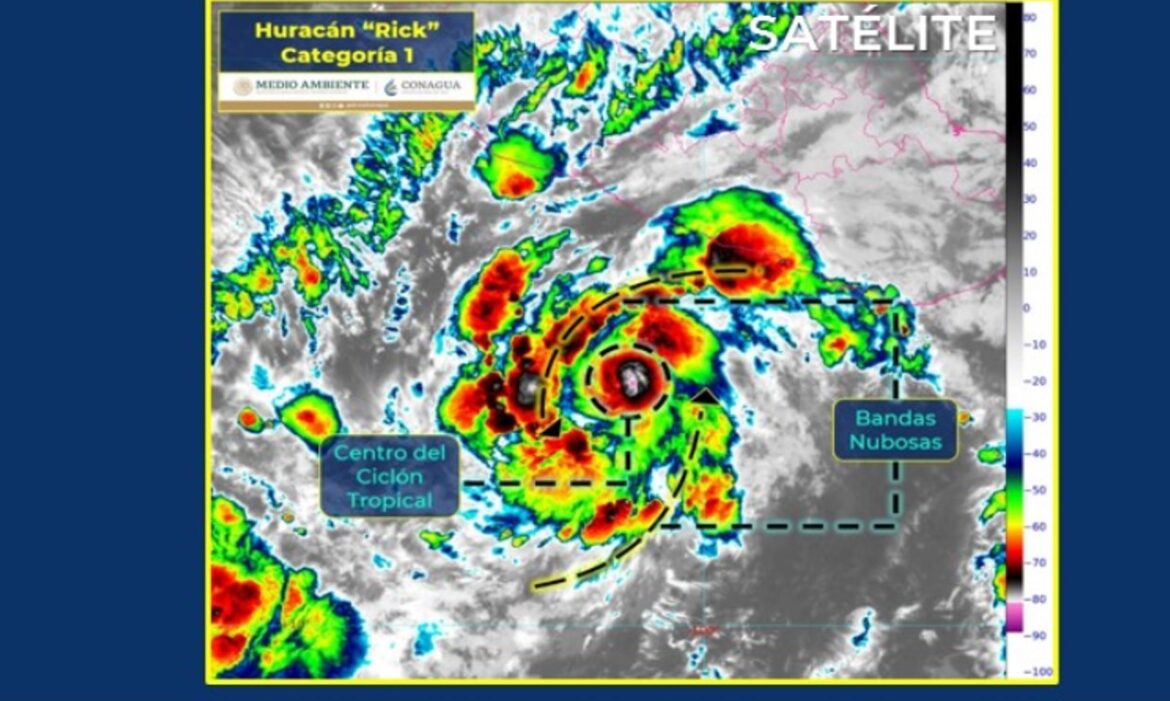 Rick se intensifica a Huracán Categoría 1; lloverá en 5 estados