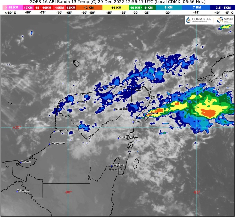 Pronostican lluvias fuertes para Quintana Roo