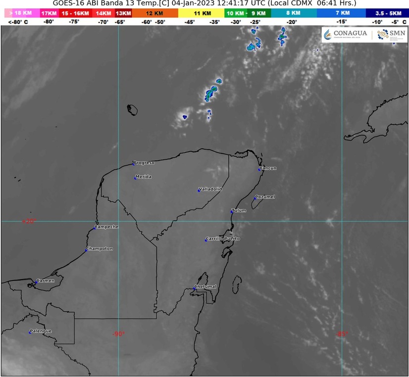 Día cálido y probabilidad de lluvias aisladas, para Quintana Roo