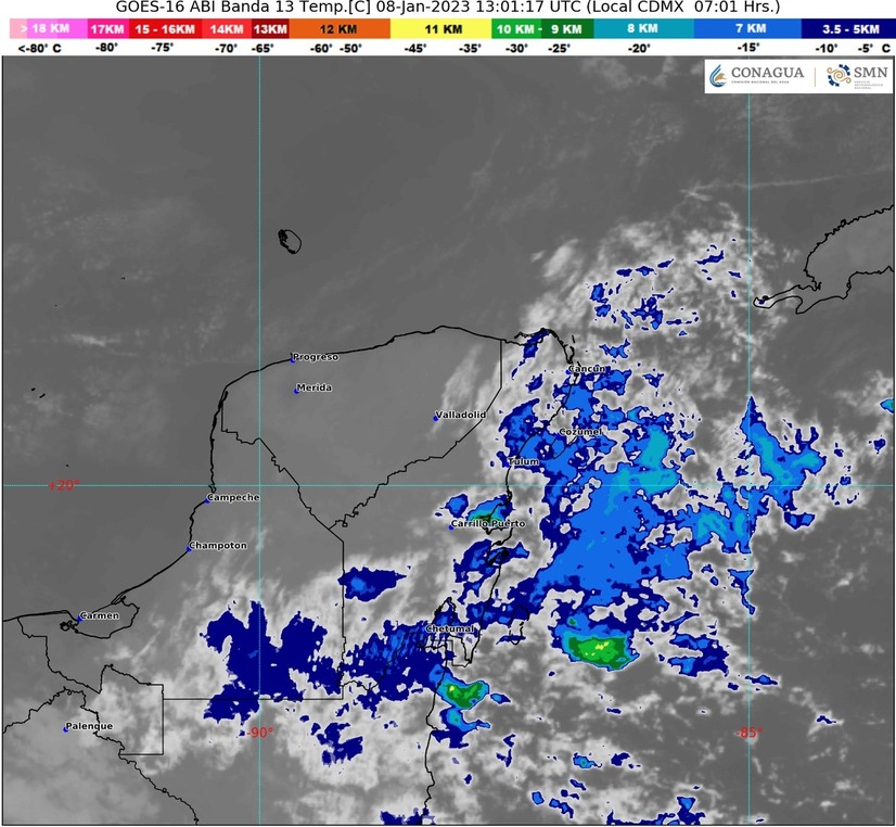 Caerán lluvias fuertes en Quintana Roo