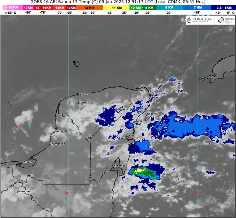 Lloverá fuerte en Quintana Roo, de acuerdo con el SMN