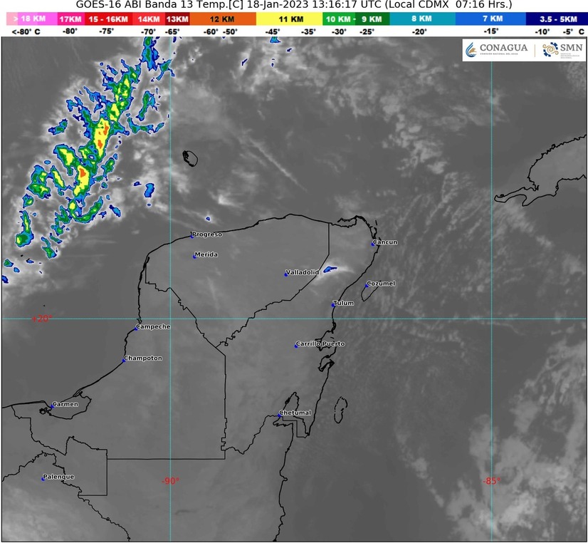 Probabilidad de lluvias aisladas en Quintana Roo