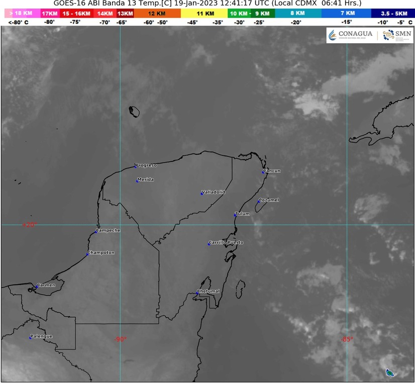 Probabilidad de chubascos y calorcito para Quintana Roo