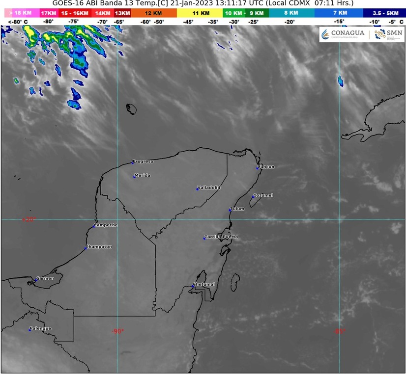 Pronostican día cálido y lluvias aisladas en Quintana Roo