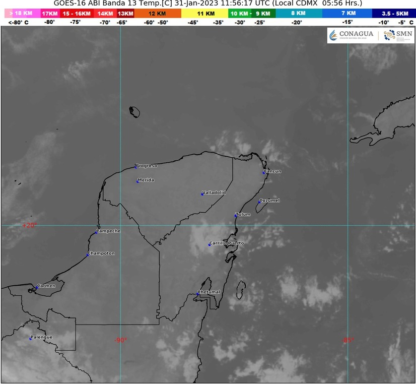 Pronostican calor y lluvias aisladas para Quintana Roo