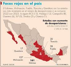 Se agudizan desapariciones en 12 estados de México