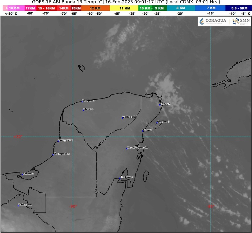 Día cálido con lluvias aisladas en Quintana Roo