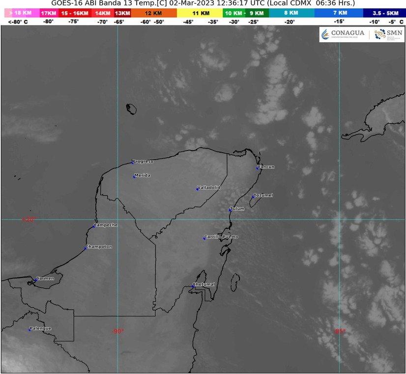 Pronostican día sin lluvia y Surada en Quintana Roo