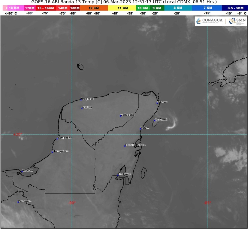 Pronostican lunes caluroso y con lluvias aisladas en Quintana Roo