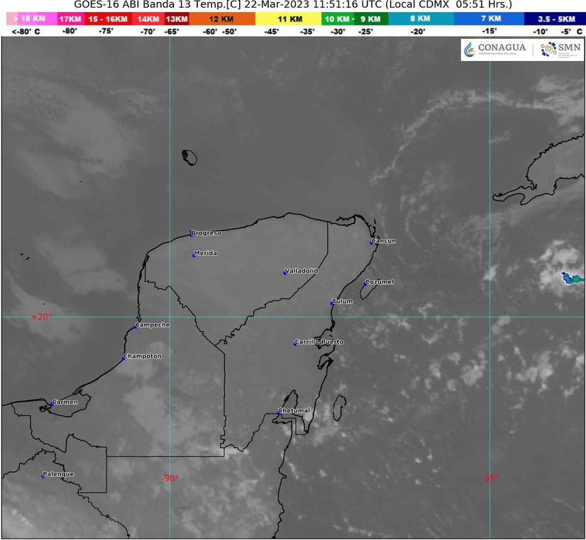 Calor y chubascos en Quintana Roo, pronostica el Servicio Meteorológico Nacional