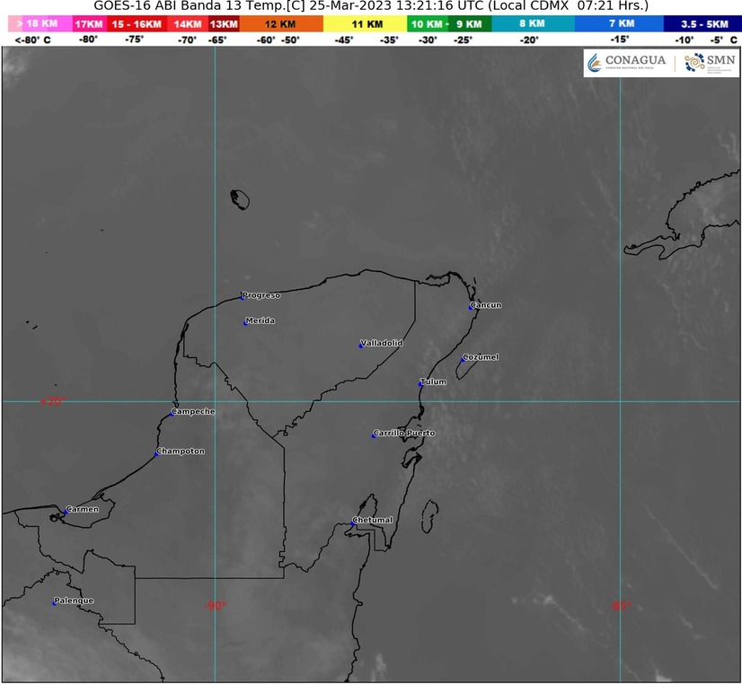 Prevén cielo medio nublado con lluvias aisladas, para Quintana Roo