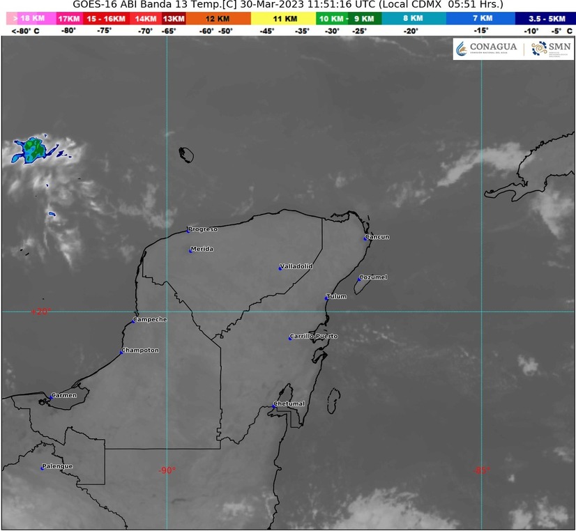 Calor y poca lluvia para Quintana Roo