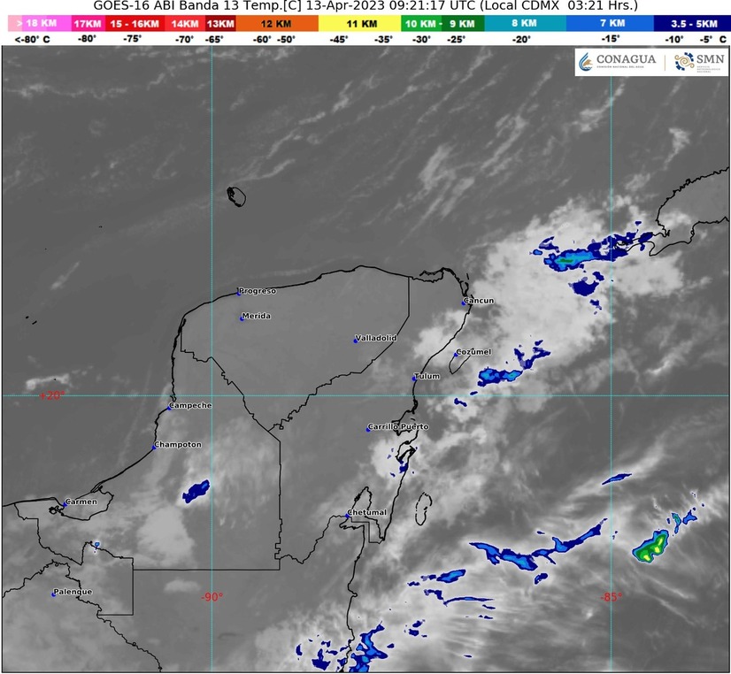 Pronostican lluvias, chubascos y calor para Quintana Roo