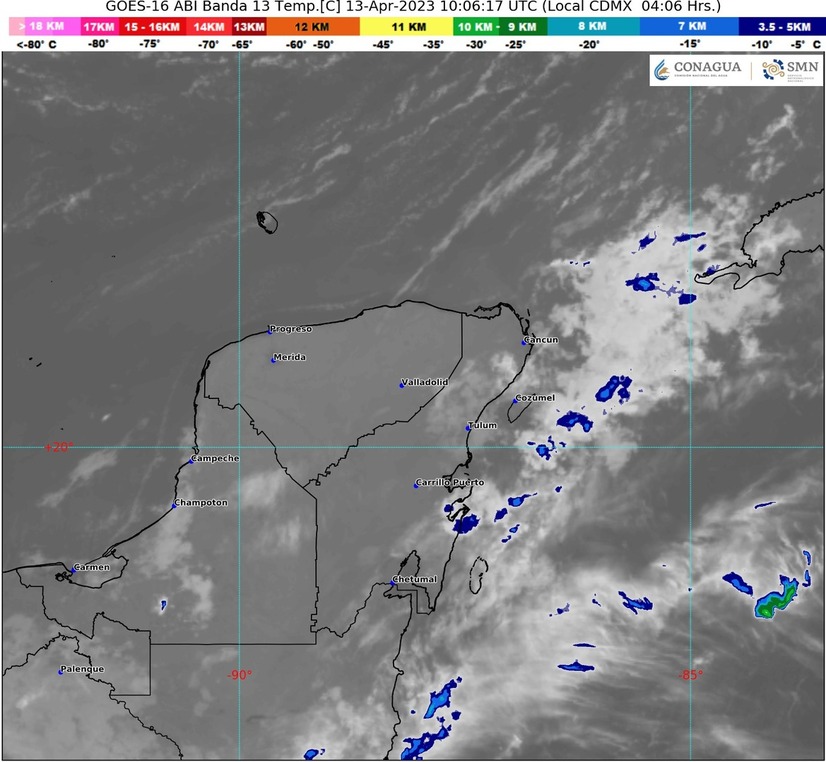 Se esperan lluvias aisladas en Quintana Roo