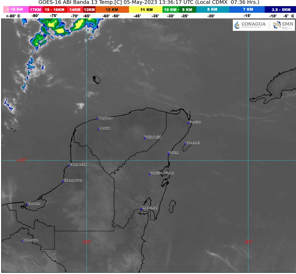 Prevén clima extremadamente caluroso para la Península de Yucatán