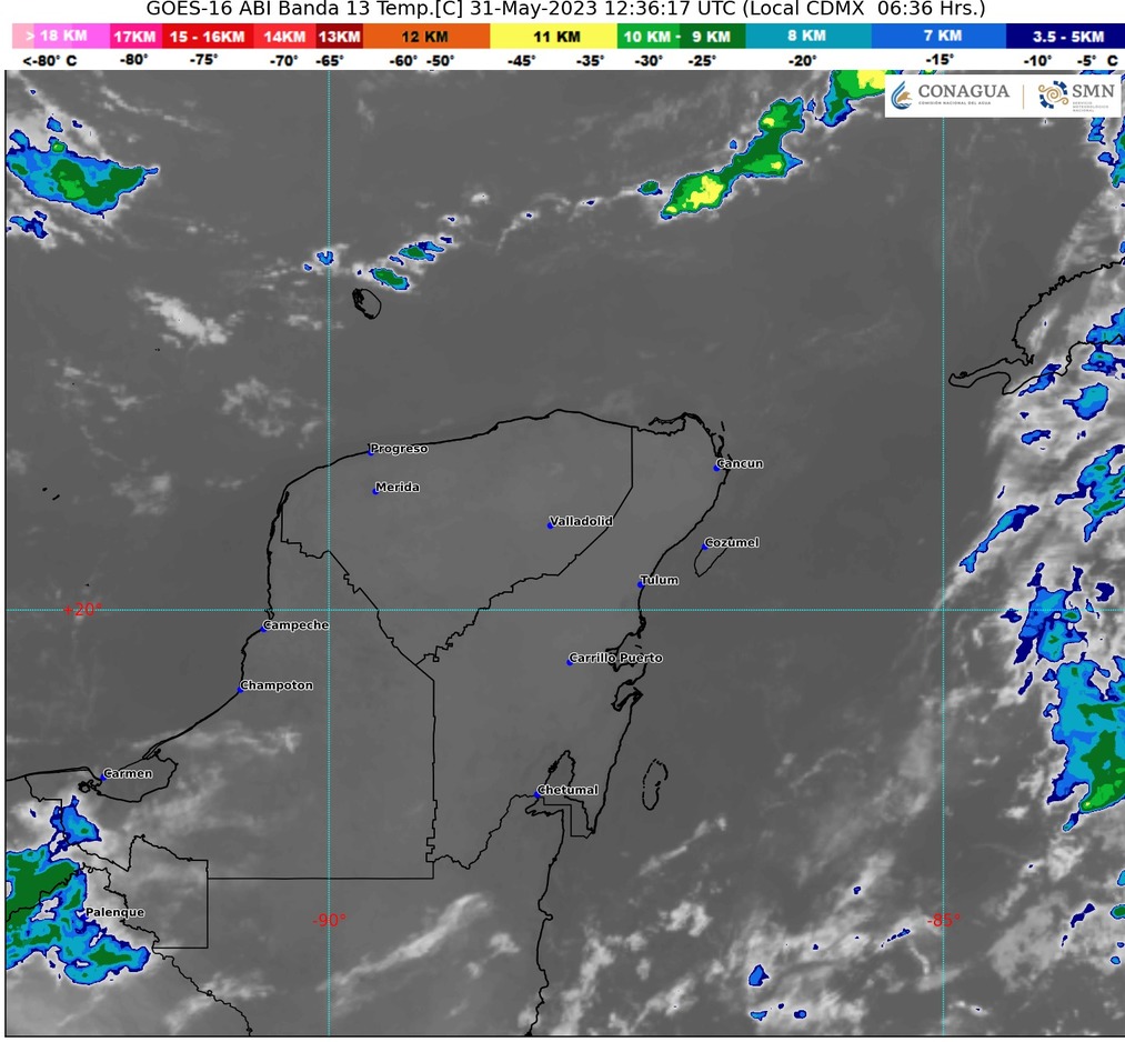 Pronóstico de lluvias muy fuertes para Quintana Roo