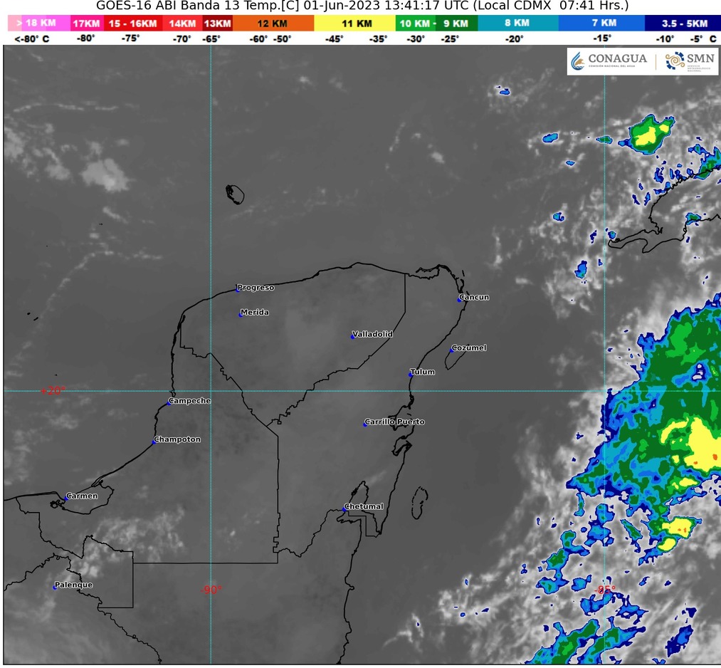 Se esperan lluvias y chubascos para Quintana Roo