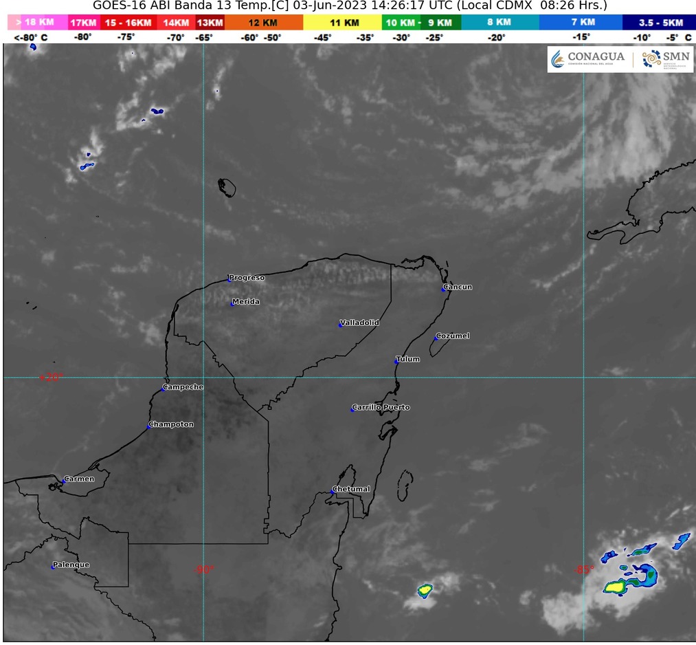 Esperan lluvias aisladas y clima muy caluroso en Quintana Roo