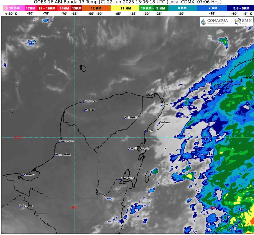 Condiciones meteorológicas adversas en la Península de Yucatán