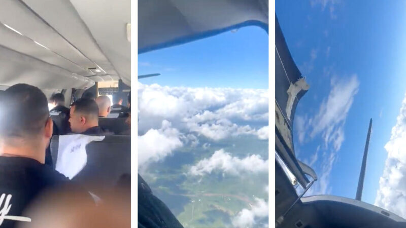 ¡Pánico en el aire! La puerta del avión se abre en pleno vuelo mientras una famosa banda brasileña regresaba de una presentación