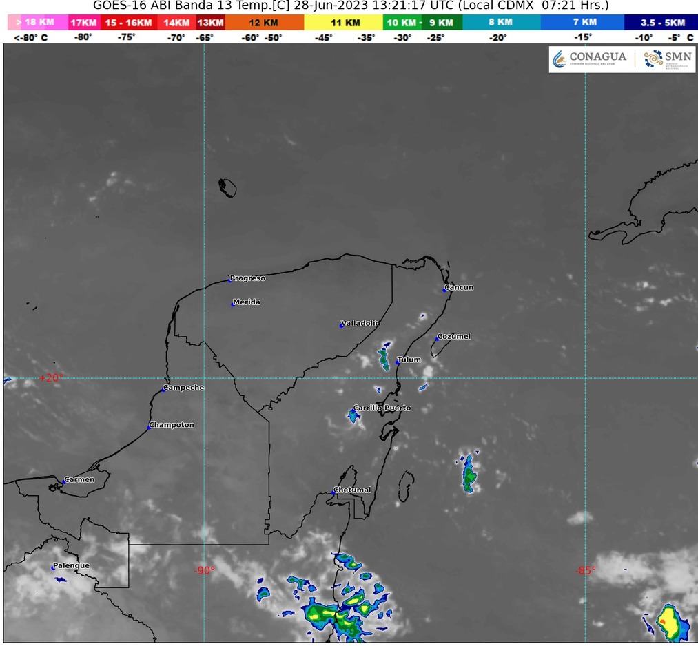 Se espera clima caluroso y chubascos en Quintana Roo