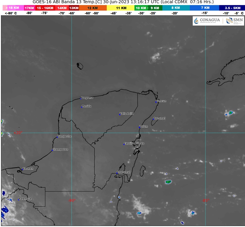 Pronostican calor y chubascos para Quintana Roo