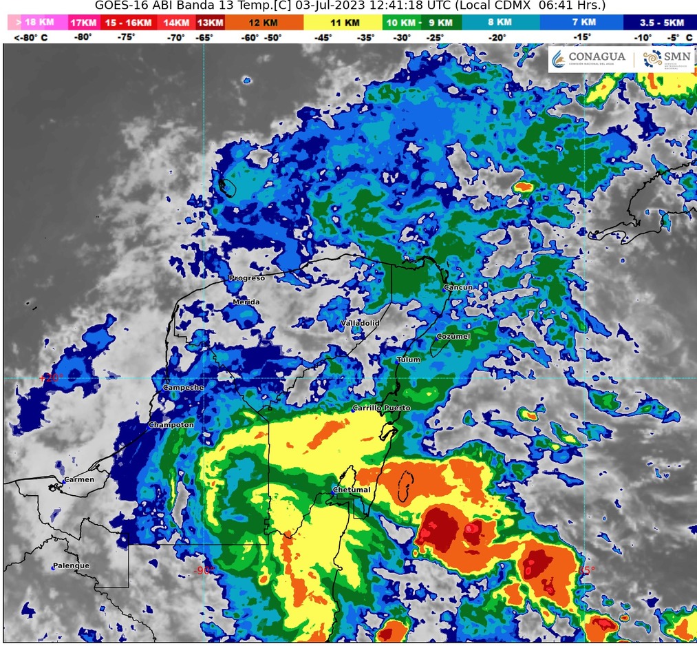 Pronostican lluvias fuertes y clima caluroso para Quintana Roo