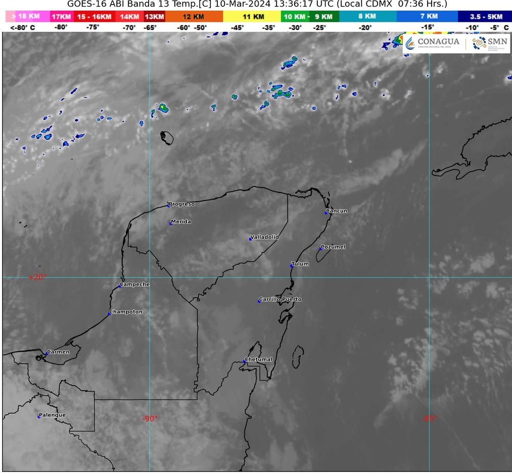 PRONOSTICAN CLIMA CÁLIDO Y MUY CALUROSO PARA LA PENÍNSULA DE YUCATÁN