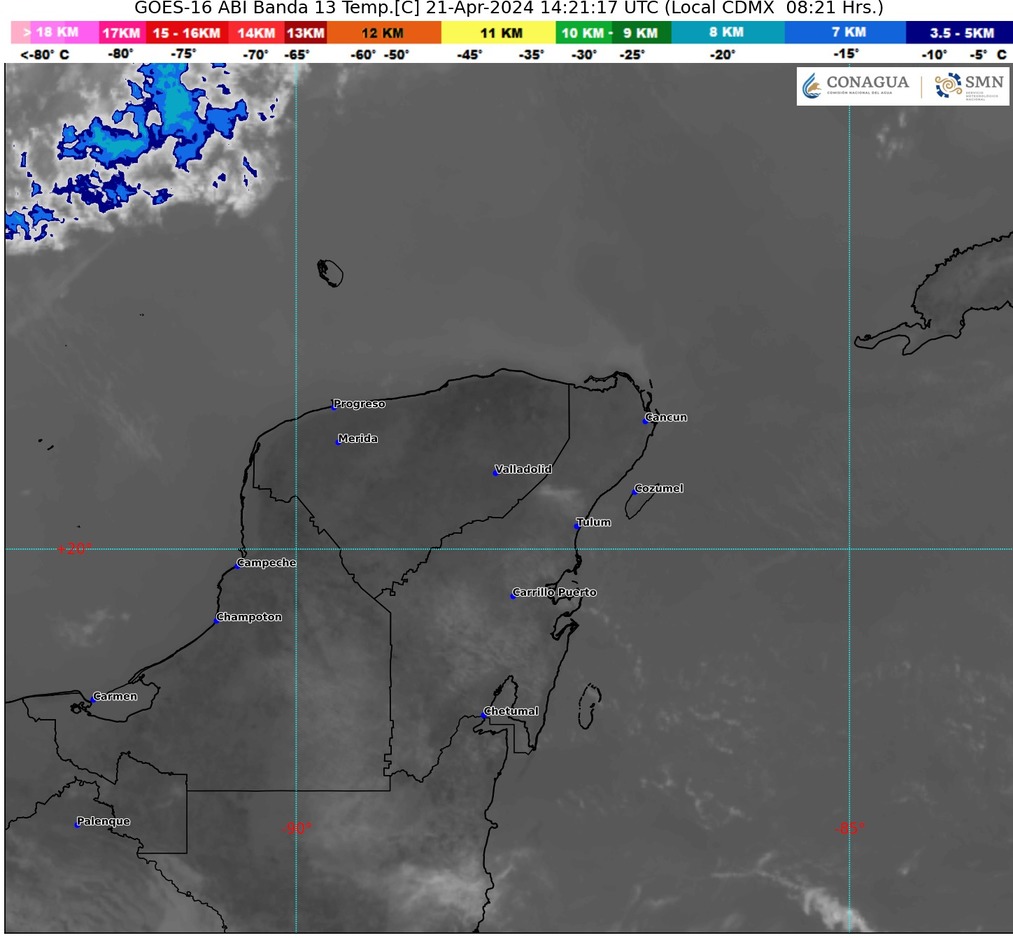 PRONOSTICAN DÍA NUBLADO SIN LLUVIAS PARA LA PENÍNSULA DE YUCATÁN
