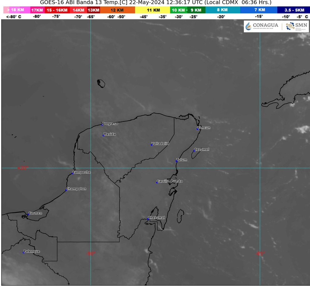 Pronostican lluvias aisladas en Yucatán y Quintana Roo