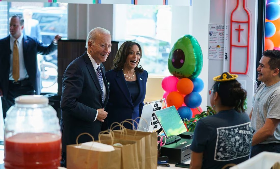 Biden y Harris conmemoran el 5 de Mayo en una taquería de Washington