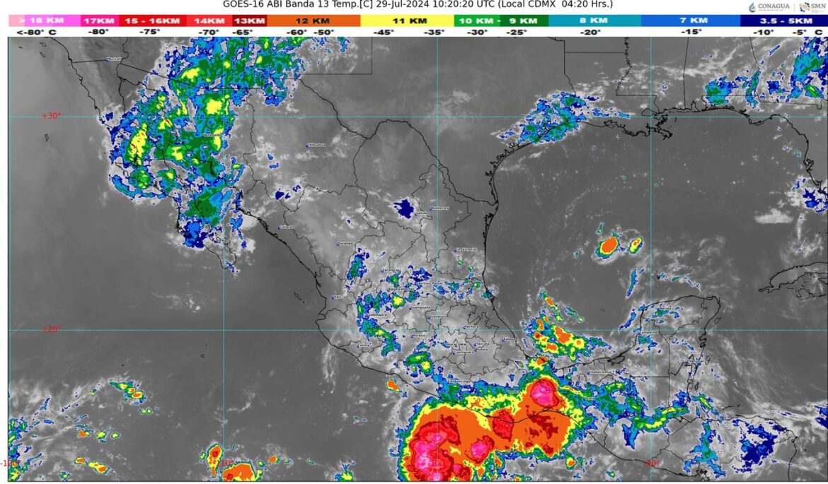 La onda tropical número 14 recorrerá el sur del litoral del Pacífico