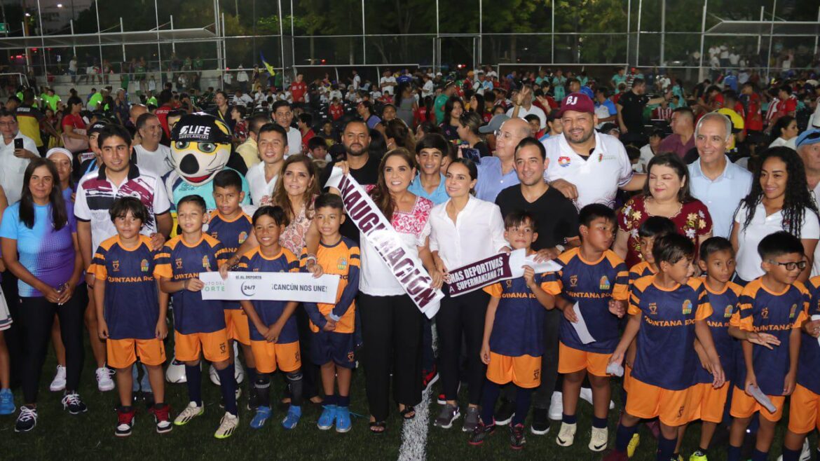 Inauguran Ana Paty Peralta y Mara Lezama Unidad Deportiva de la SM 21