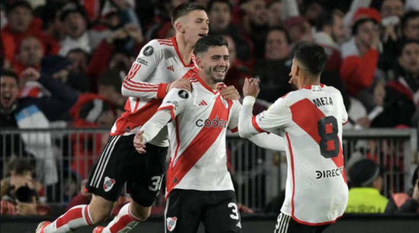 Maxi Meza es titular y da asistencia con River Plate en Libertadores