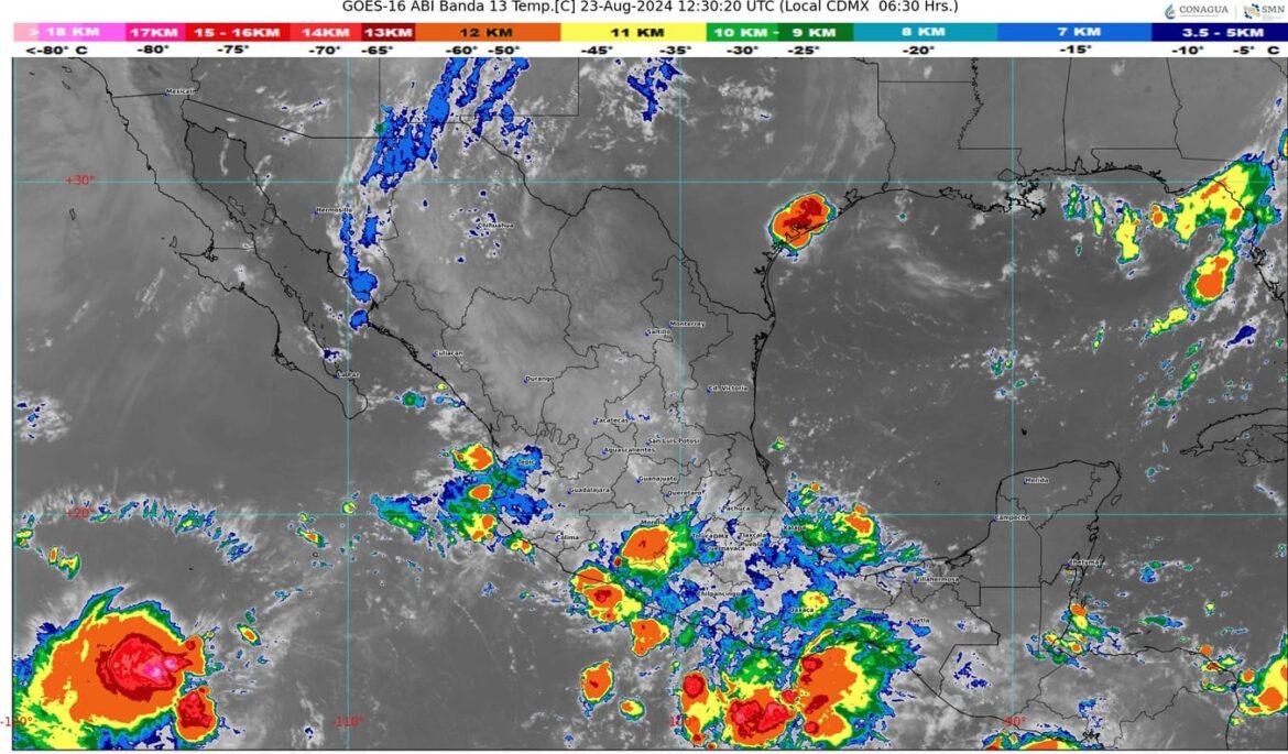 Lluvias puntuales intensas en zona de Nayarit, Jalisco, Guerrero y Oaxaca