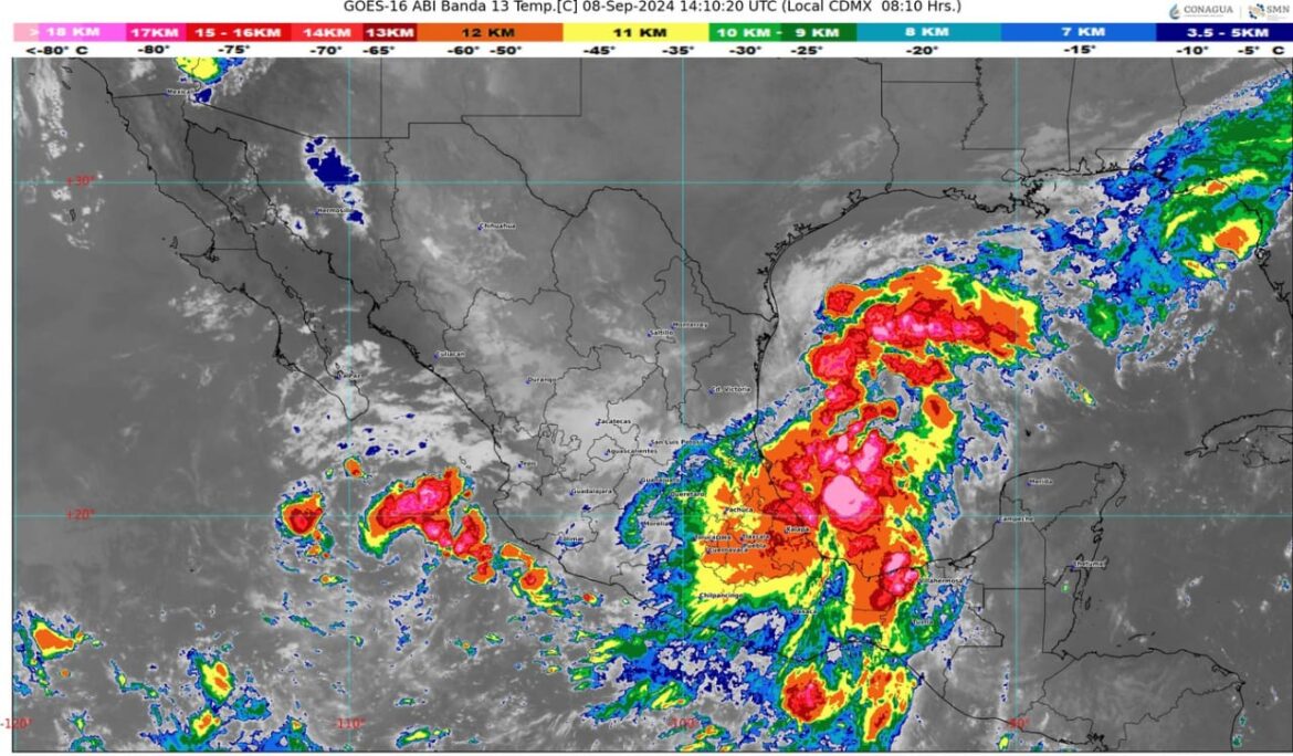 Pronostican lluvias extraordinarias en el oriente y sureste de México