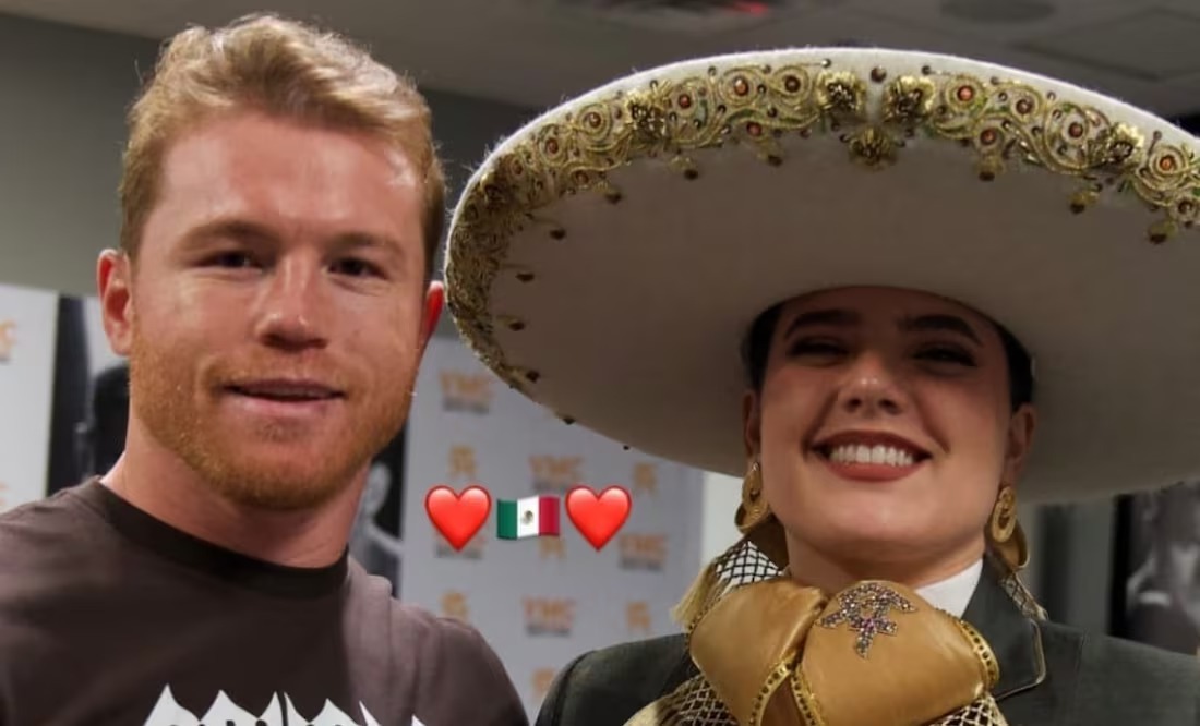 Saúl “Canelo” Álvarez defiende a Camila Fernández tras error al cantar el Himno Nacional