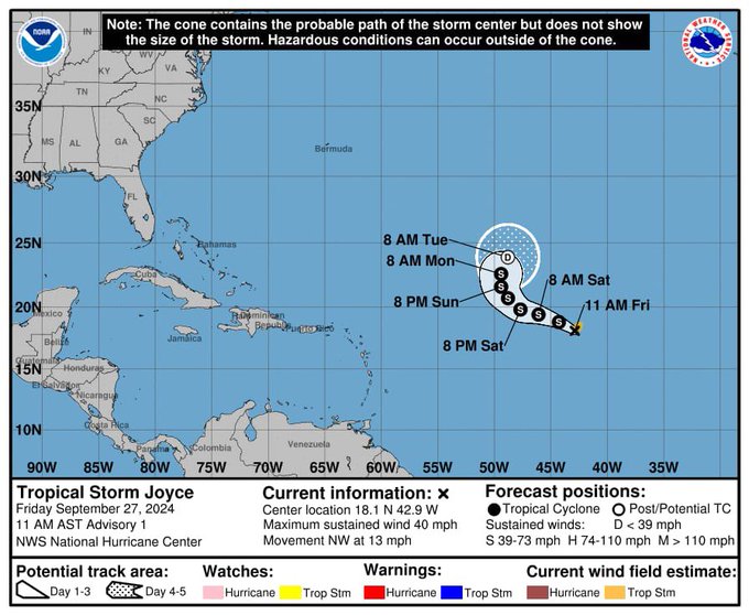 Se forma Tormenta Tropical Joyce, sin peligro para Quintana Roo