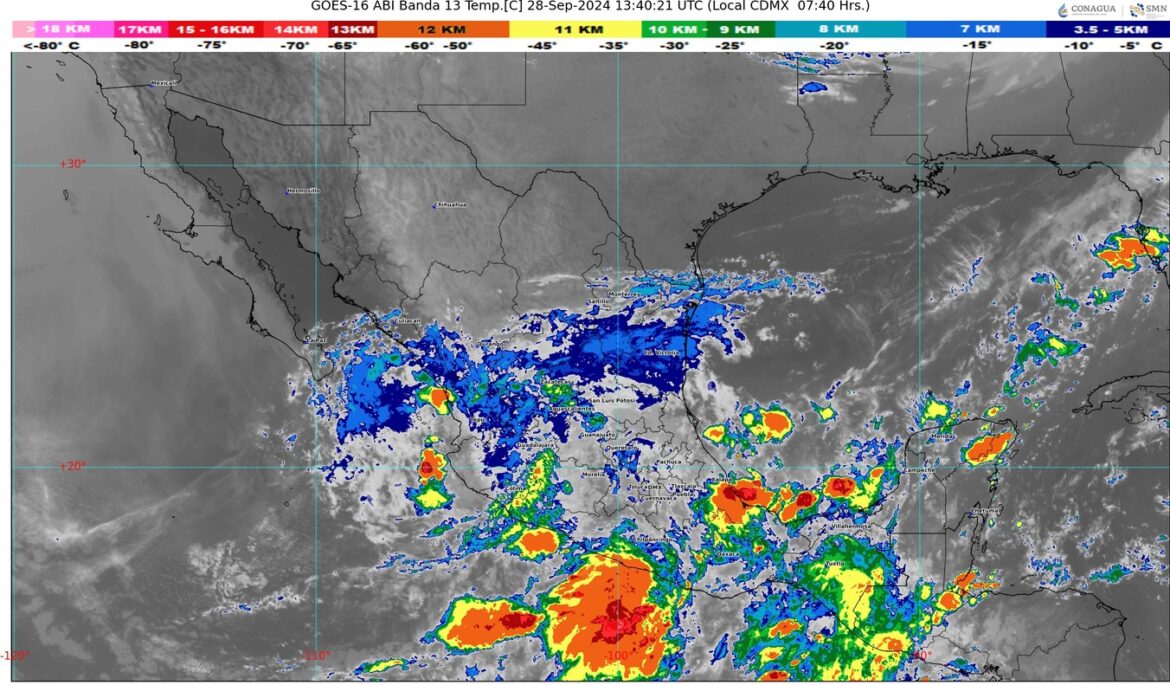 Esperan lluvias torrenciales en varios estados del país