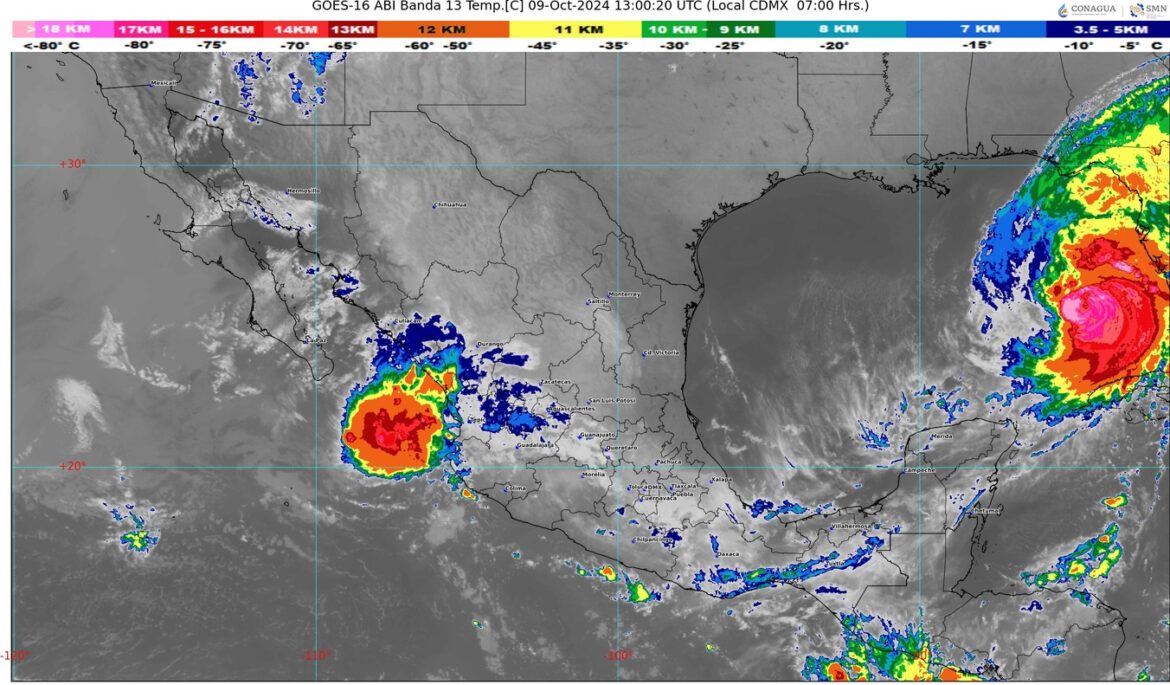 Milton se aleja de la Península de Yucatán