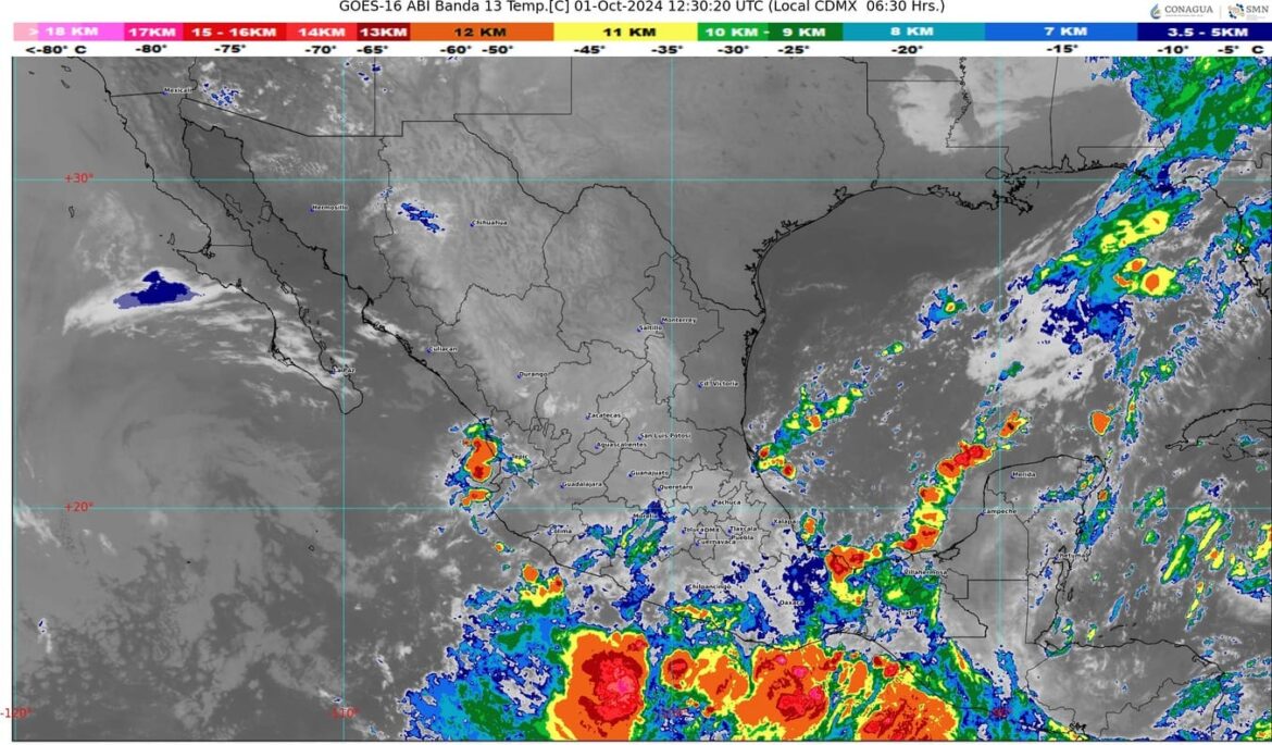 Pronostican lluvias puntuales torrenciales en Veracruz y Oaxaca