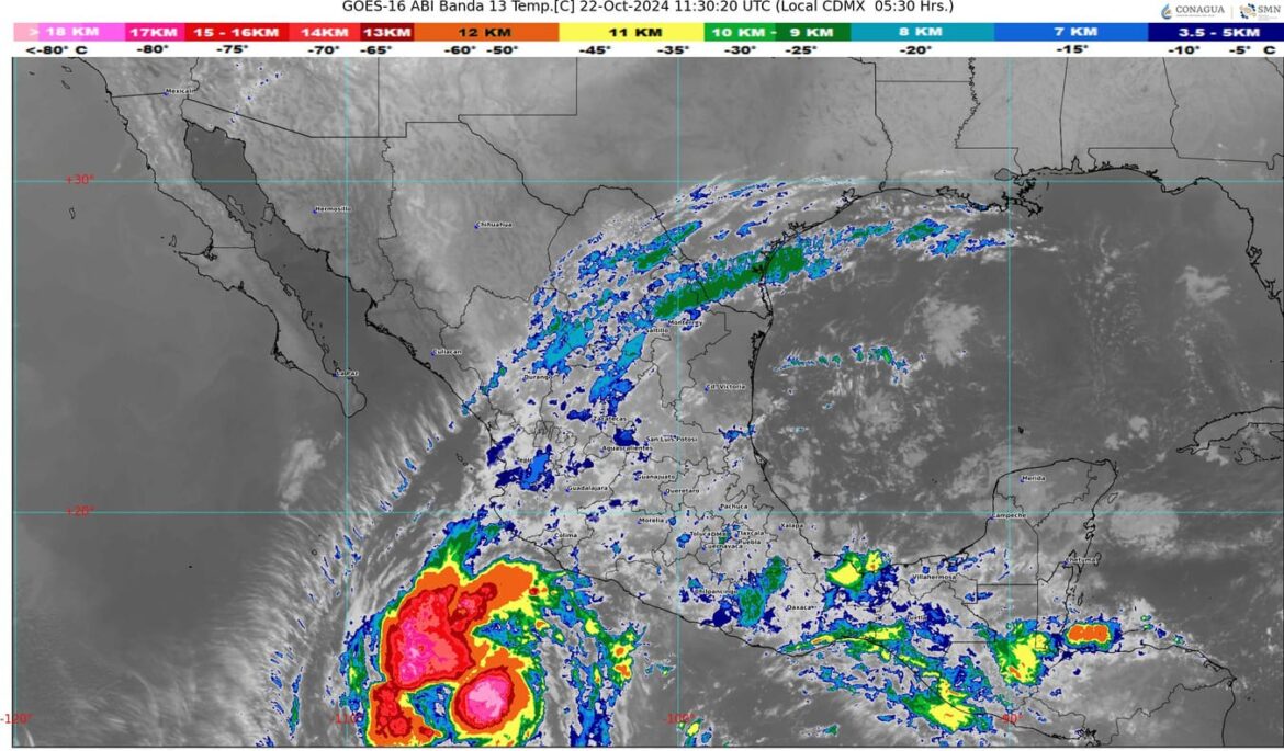 Ciclón tropical Kristy se desplaza hacia el Occidente de México