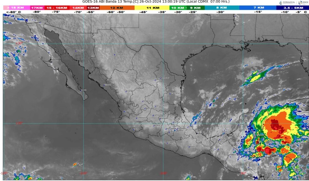 Prevén intensas lluvias y descenso de temperatura en el centro del país