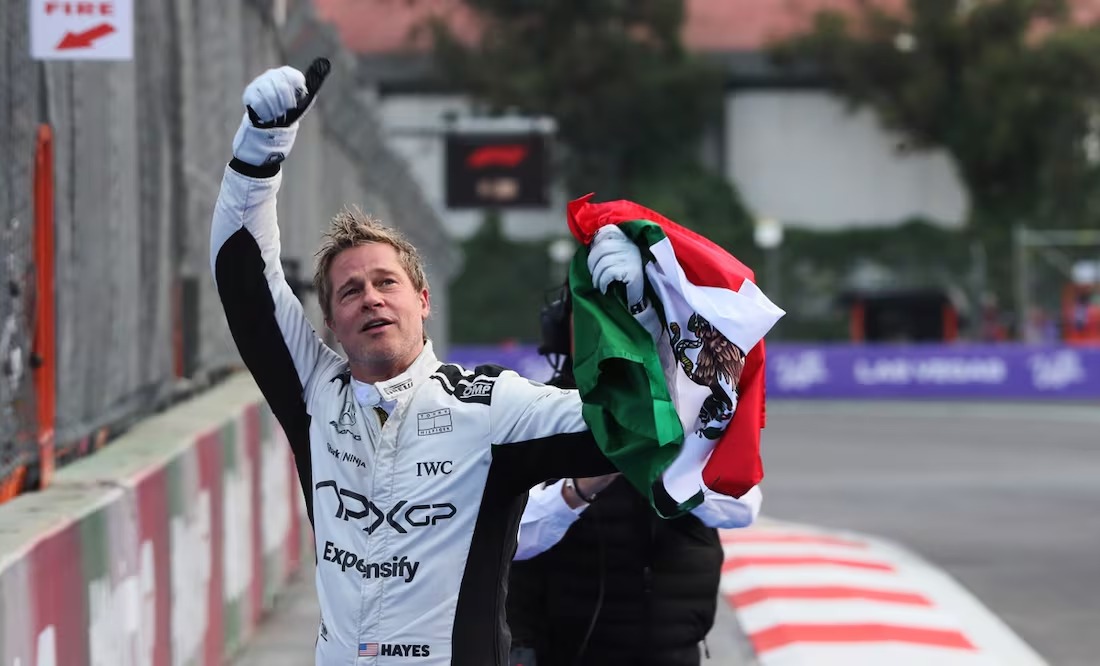 Brad Pitt deslumbra en el Gran Premio de México