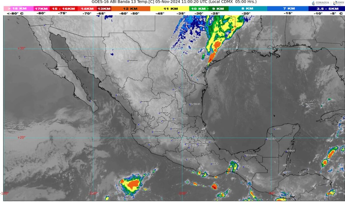 Frente frío 7 se desplaza sobre el norte del país