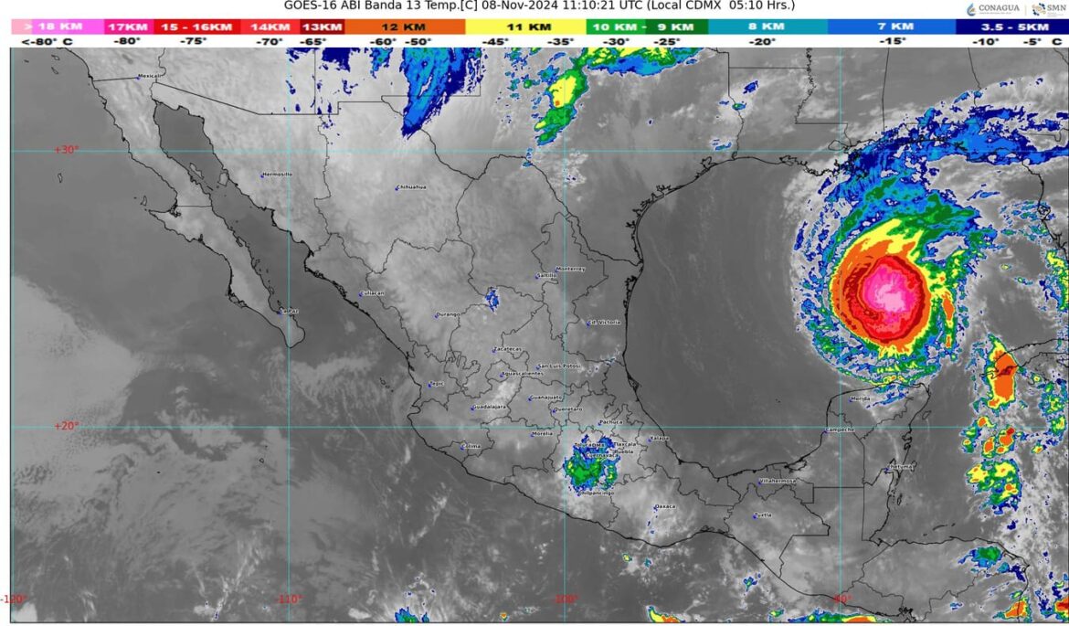 El frente frío número 8 se desplaza sobre el Norte de México